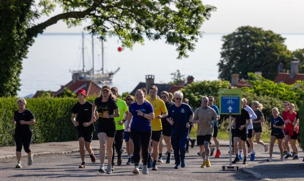 billeder fra morgenløb i allinge
