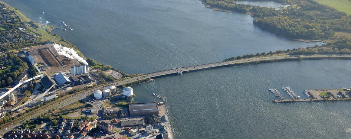 Foto af broen over Guldborgsund