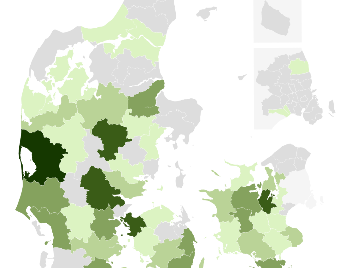 Danmarkskort over projekter marts 24