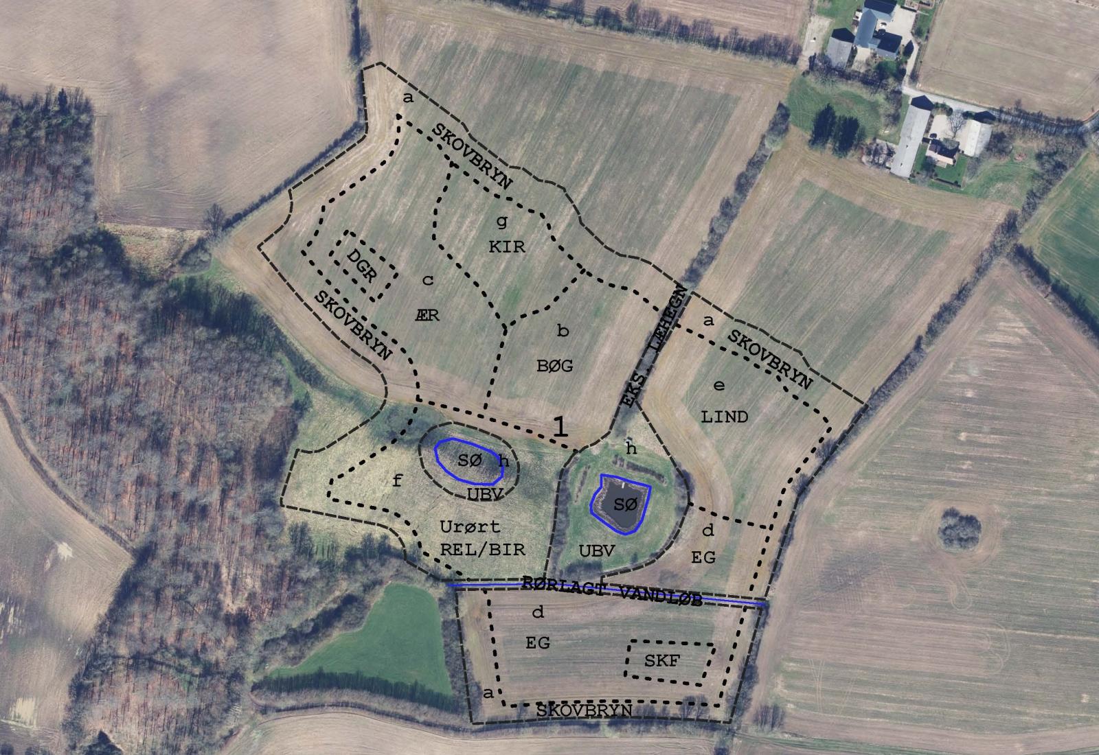 Hoptrup kirkeby skovkort 