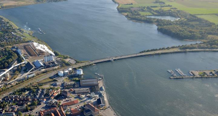 Foto af broen over Guldborgsund