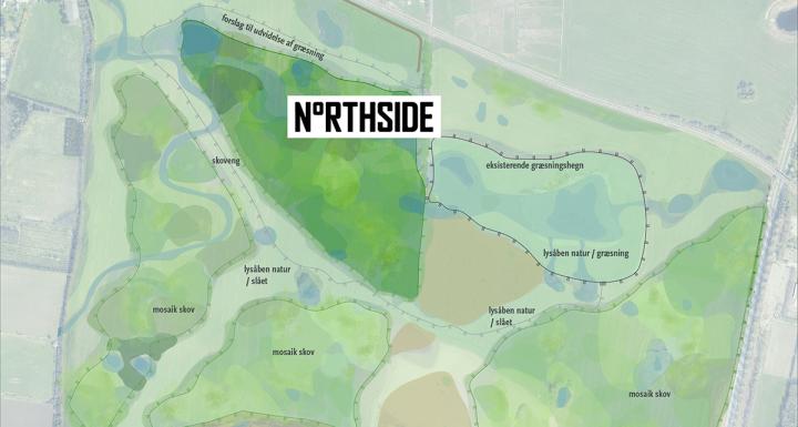 Kort over NorthSide finansieret areal ved Vilhelmsborg